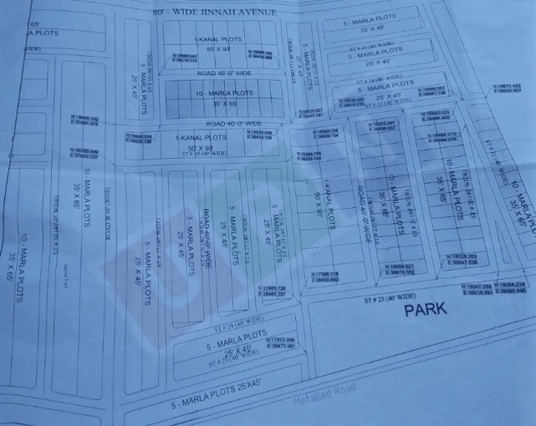 Jinnah Block Bahria Town Lahore -New Map with 10 Marla & 1 Kanal Plots